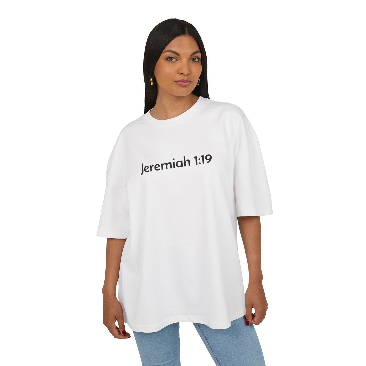 Jeremiah 1:19 Tee BLK Letters