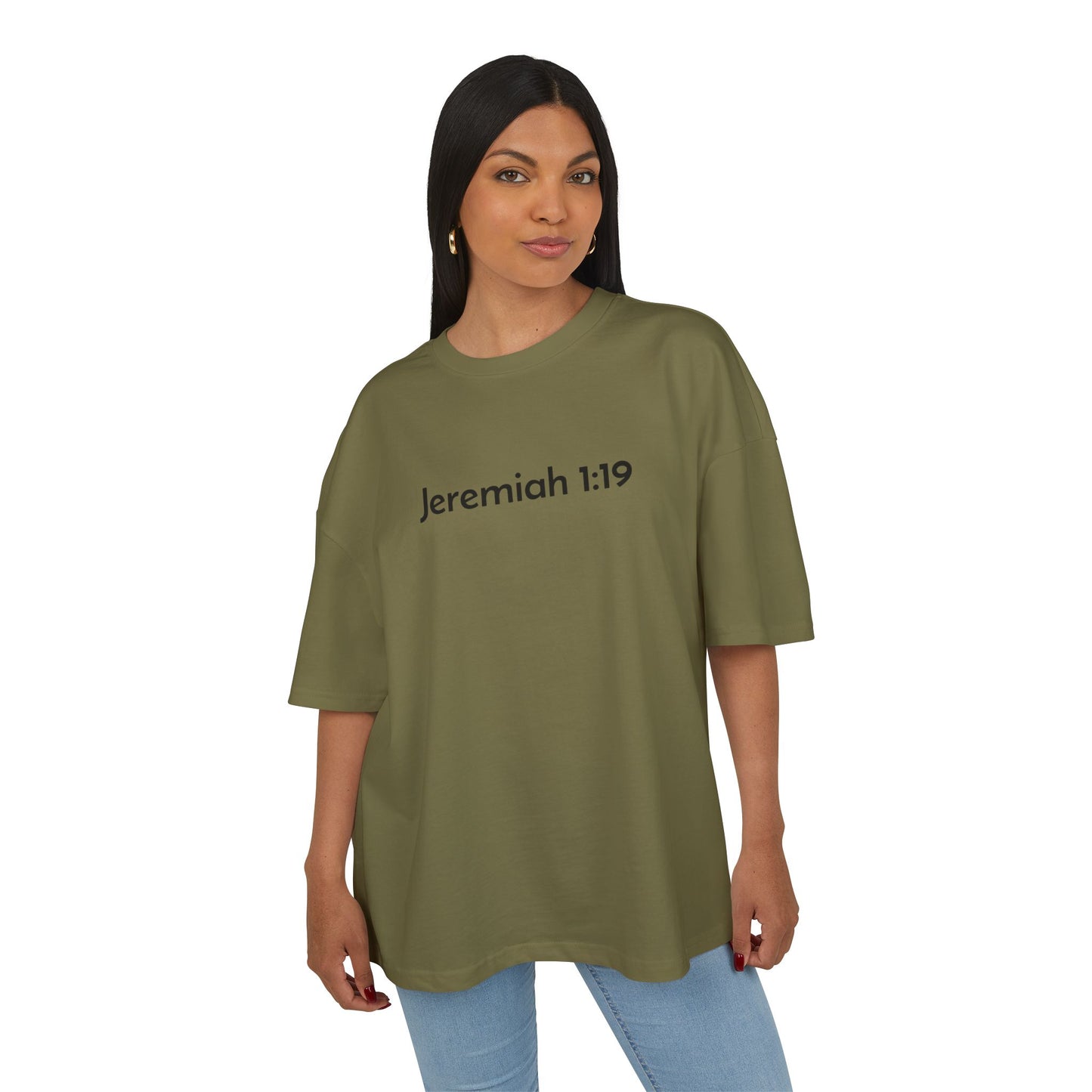 Jeremiah 1:19 Tee BLK Letters