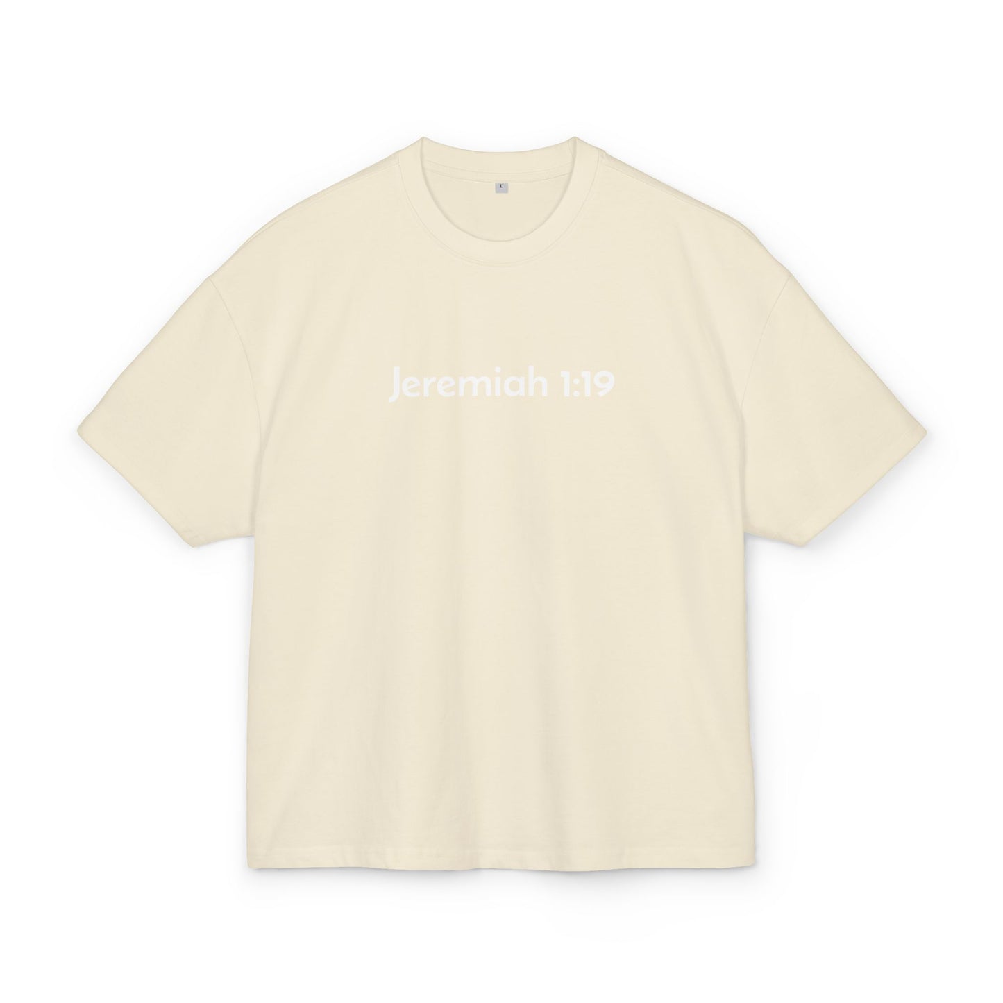 Jeremiah 1:19 Tee WHT Letters