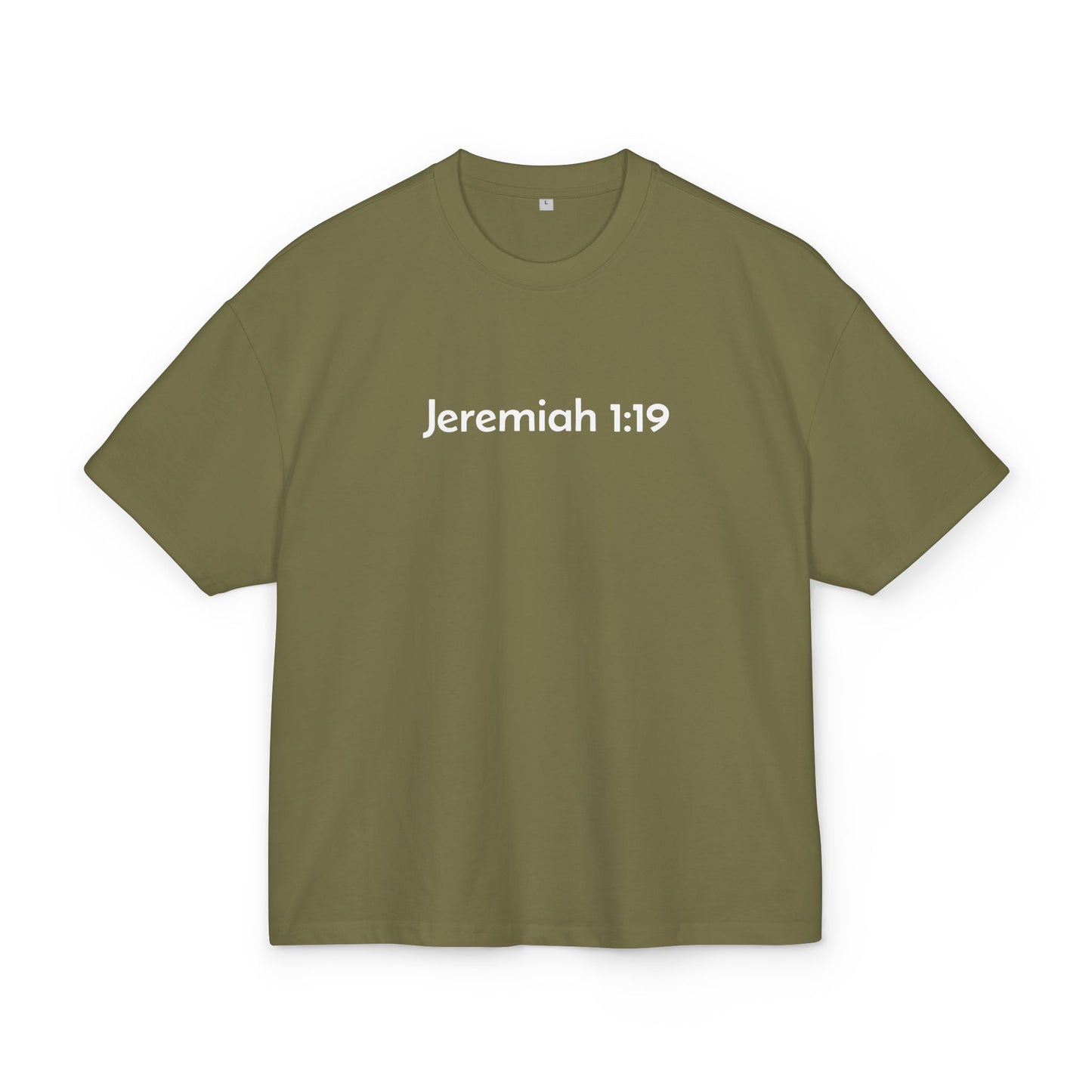 Jeremiah 1:19 Tee WHT Letters