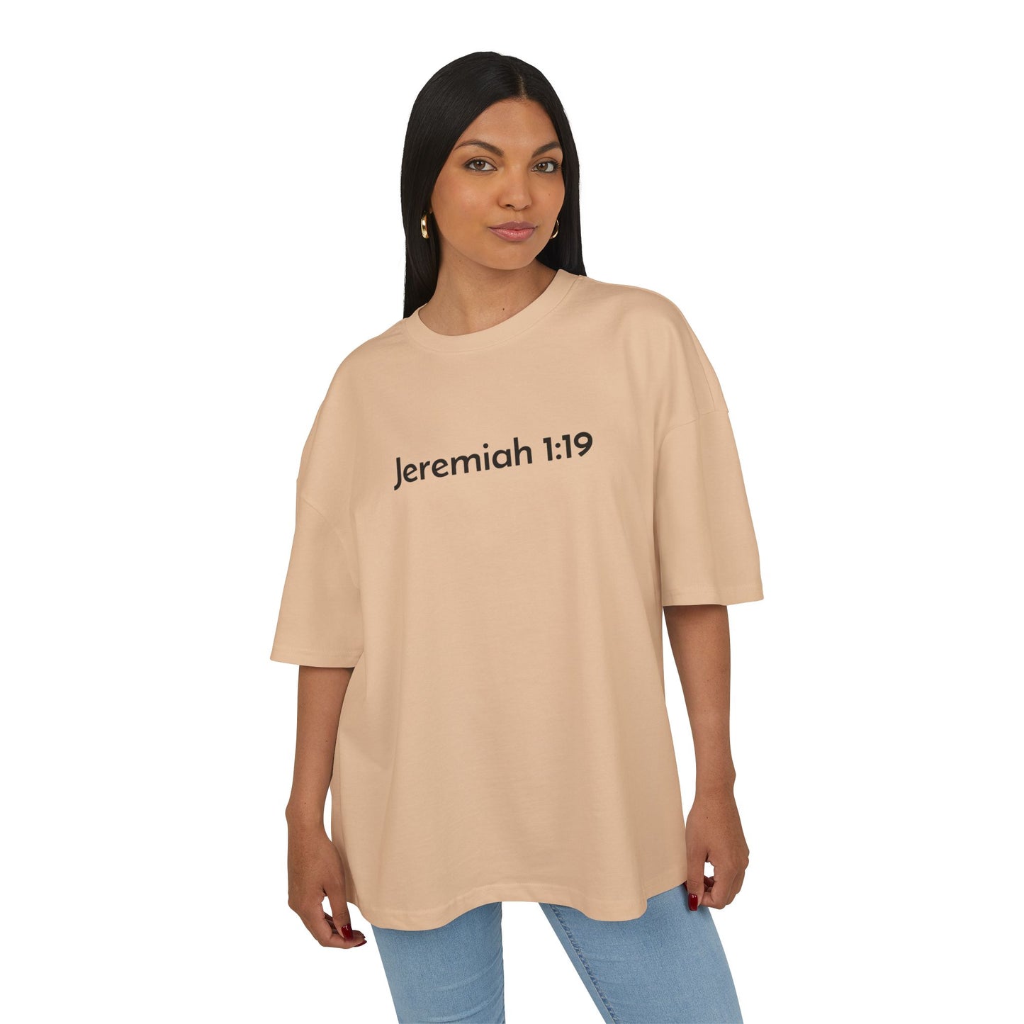 Jeremiah 1:19 Tee BLK Letters